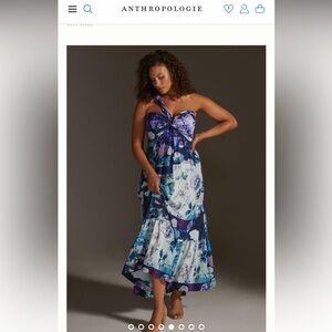 Anthropology Maeve One-Shoulder Maxi Dress